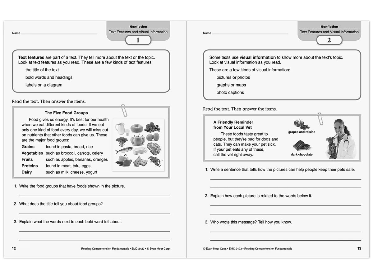 Reading Comprehension Fundamentals Workbook - Gr. 3 - US 2419