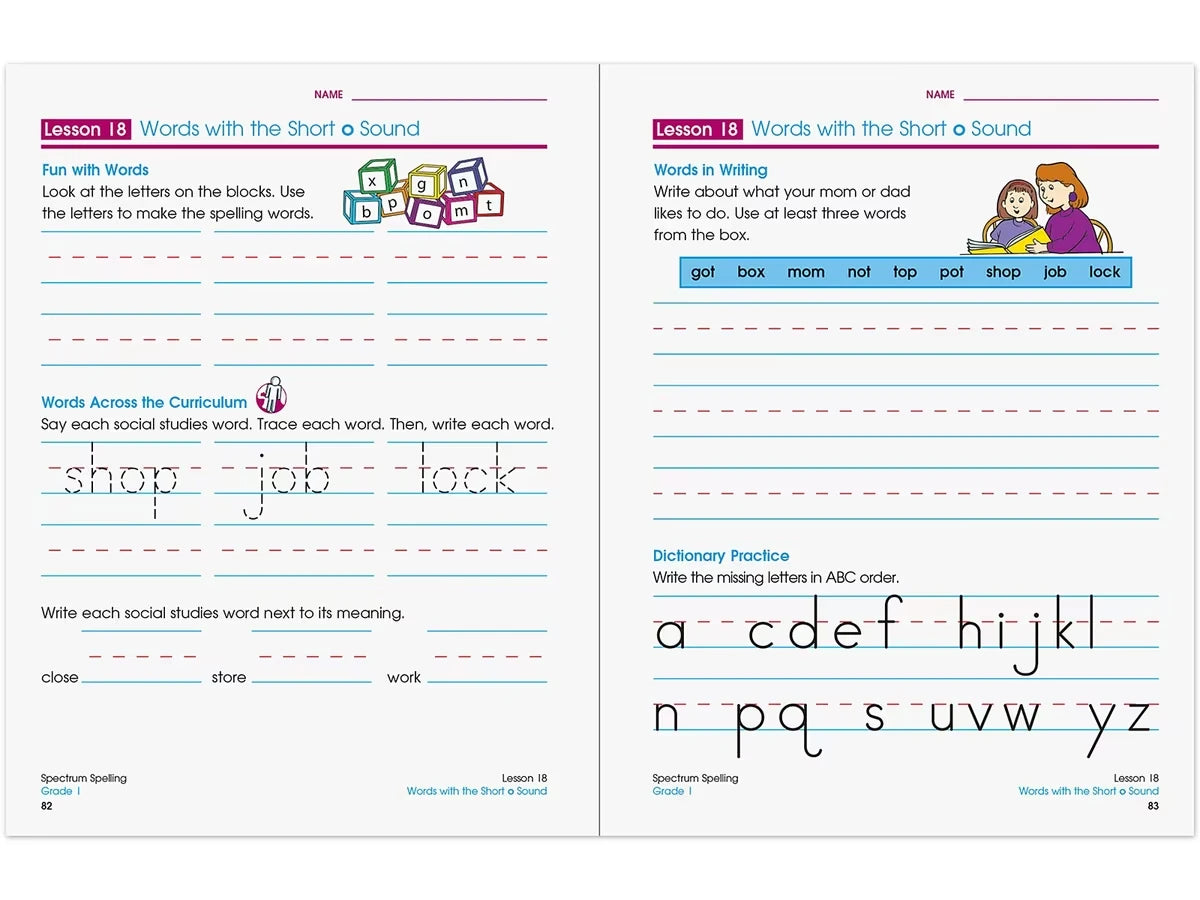 Spectrum® Spelling Workbook - Gr. 1 - US 5028