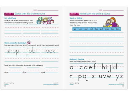 Spectrum® Spelling Workbook - Gr. 1 - US 5028