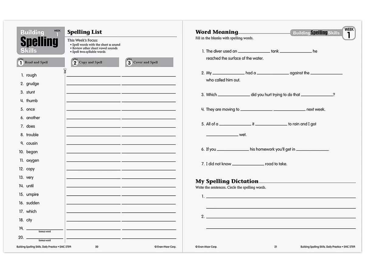 Building Spelling Skills Workbook - Gr. 5 - US 4240