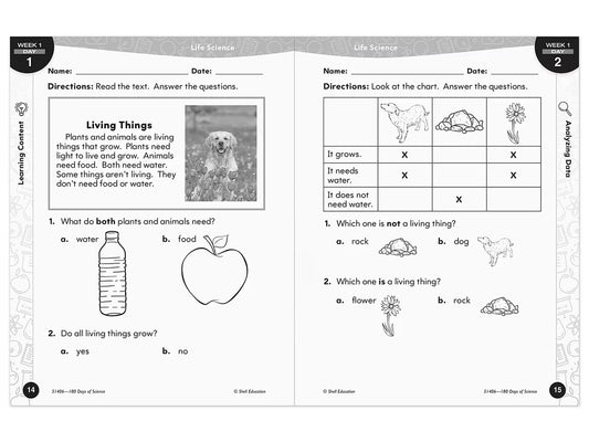 180 Days of Science Workbook - Kindergarten - US 8458