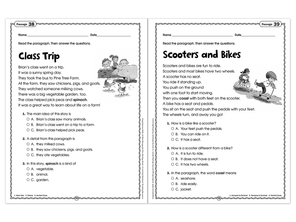 Comprehension Skills Workbook - Gr. 1 - US 3456