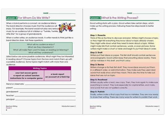 Spectrum® Writing Workbook - Gr. 4 - US 7350