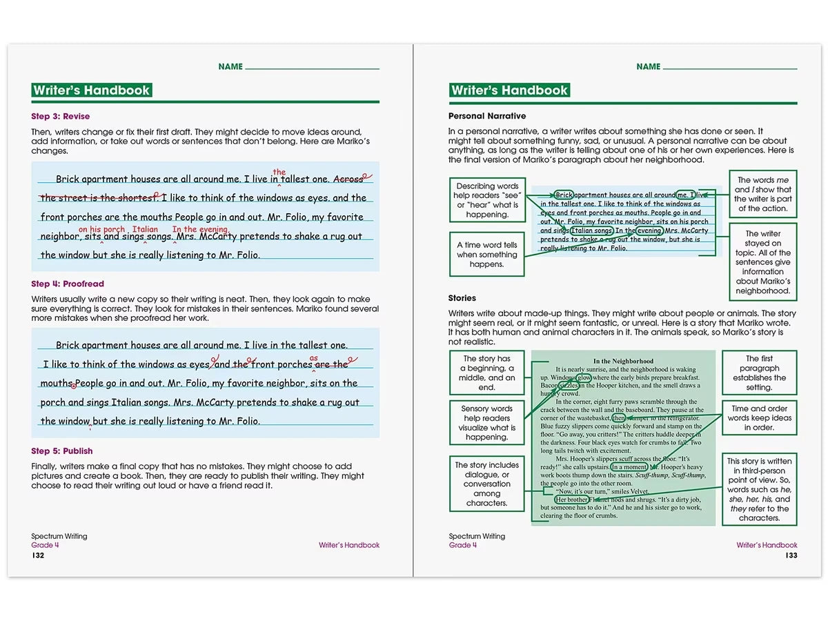 Spectrum® Writing Workbook - Gr. 4 - US 7350