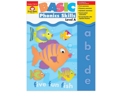Basic Phonics Skills Workbook - Pre K-K - US 9626