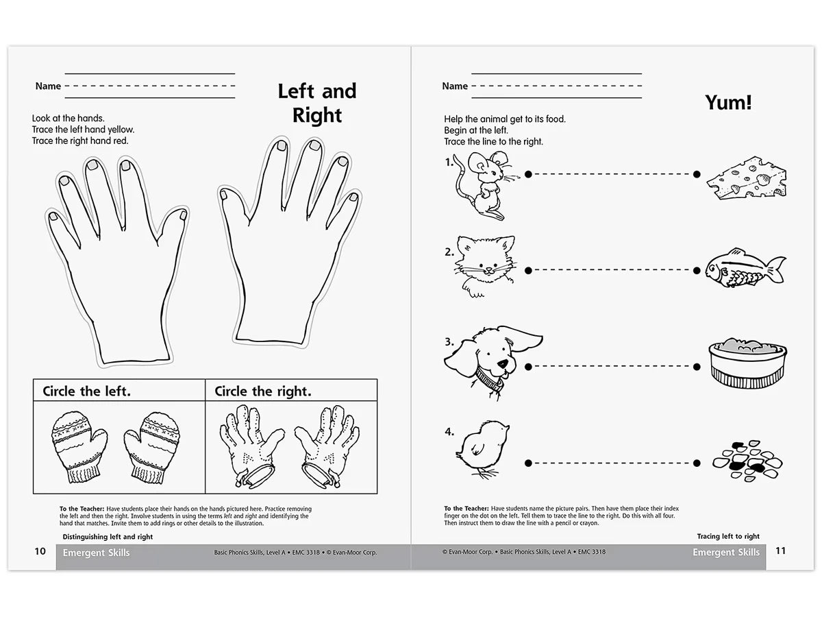 Basic Phonics Skills Workbook - Pre K-K - US 9626