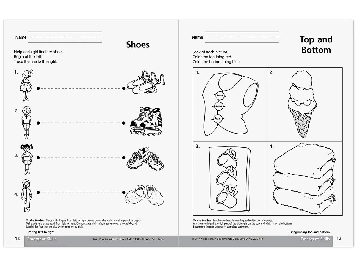 Basic Phonics Skills Workbook - Pre K-K - US 9626