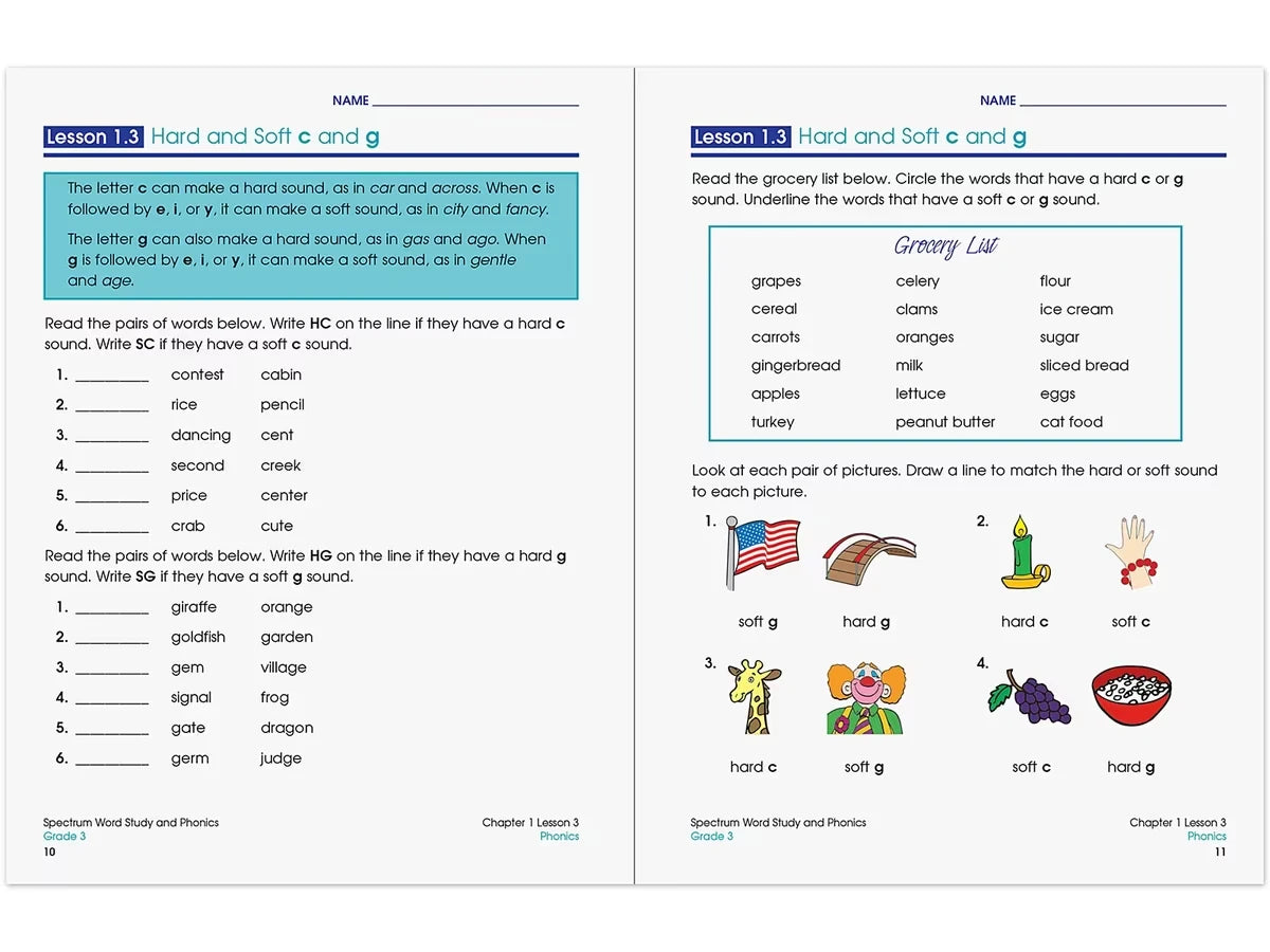 Spectrum® Phonics Workbook - Gr. 3 - US 3635
