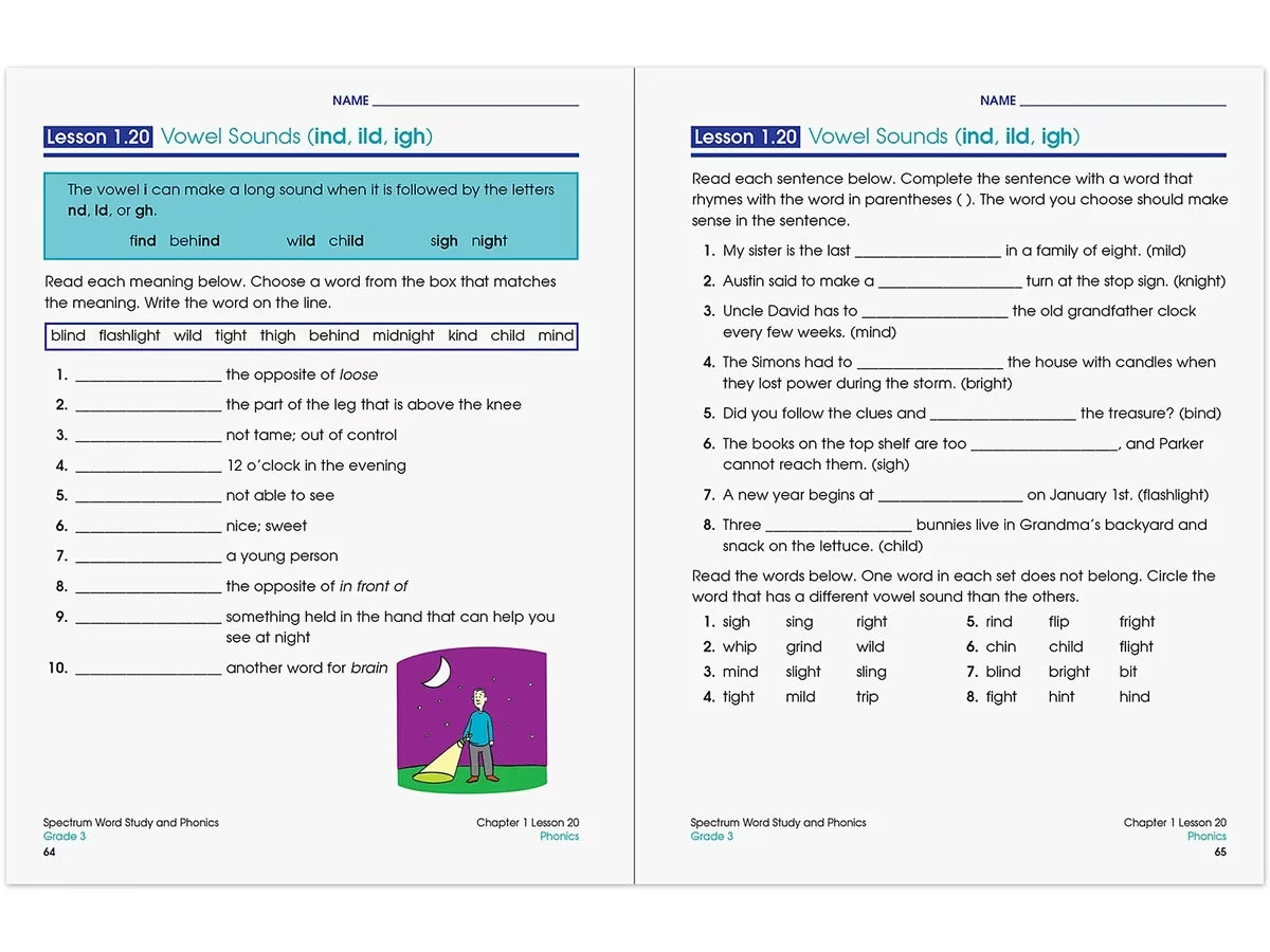 Spectrum® Phonics Workbook - Gr. 3 - US 3635