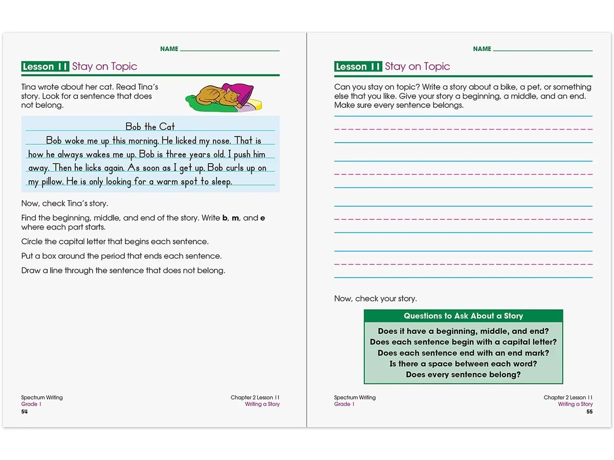Spectrum® Writing Workbook - Gr. 1 - US 9652
