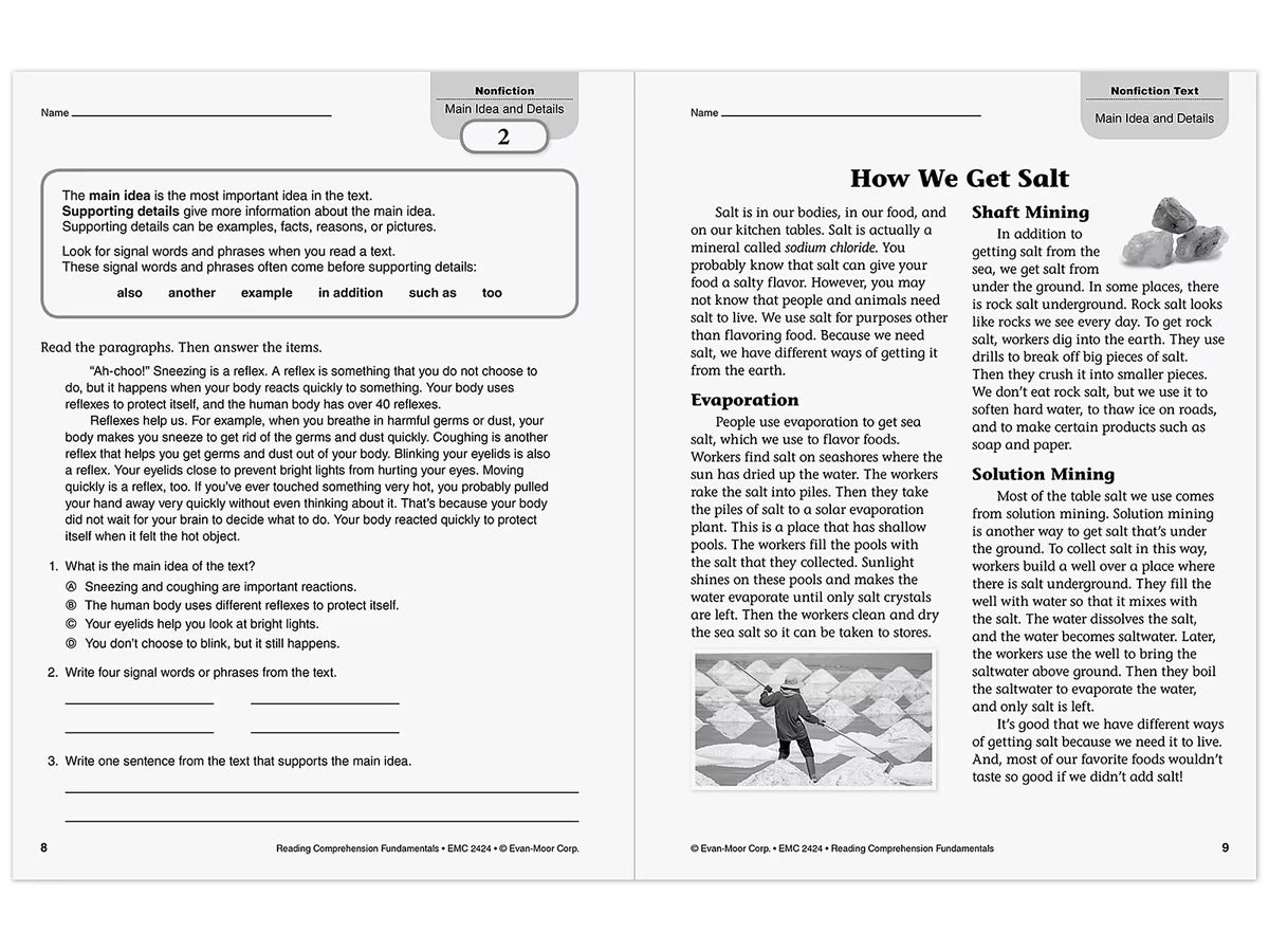 Reading Comprehension Fundamentals Workbook - Gr. 4 - US 8683