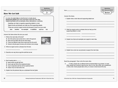 Reading Comprehension Fundamentals Workbook - Gr. 4 - US 8683