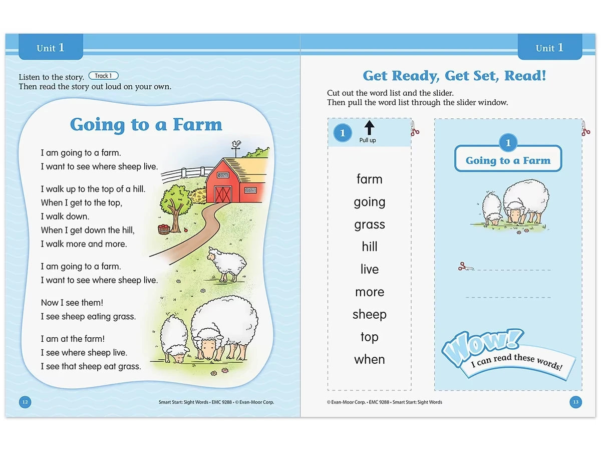 Sight-Words Smart Start Workbook - Kindergarten - US 3401