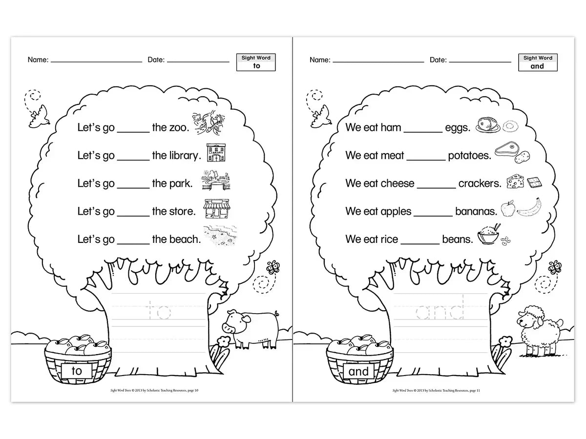 Sight-Word Trees Workbook - US 9195