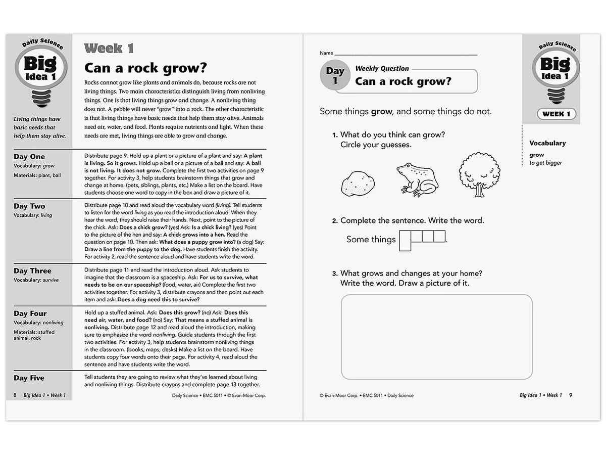 Daily Science Reproducible Activities Workbook - Gr. 1 - US 1178