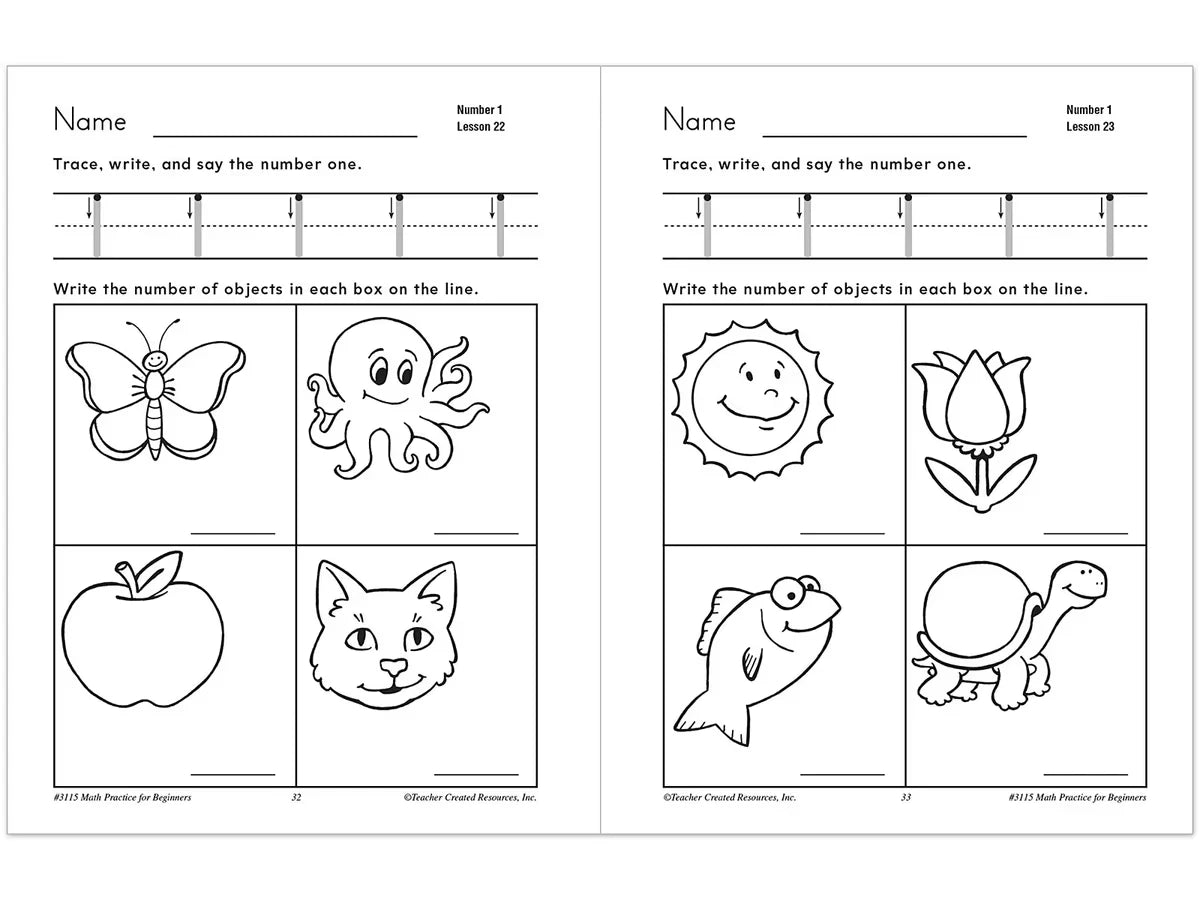 Math Practice for Beginners Workbook - US 8247