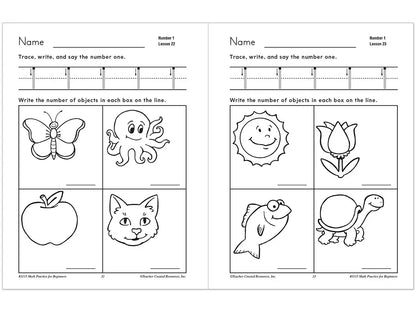 Math Practice for Beginners Workbook - US 8247