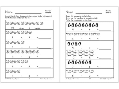 Math Practice for Beginners Workbook - US 8247