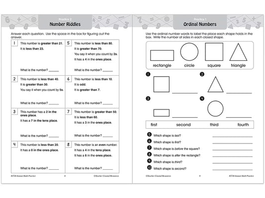 Instant Math Practice Workbook - Gr. 1 - US 6555