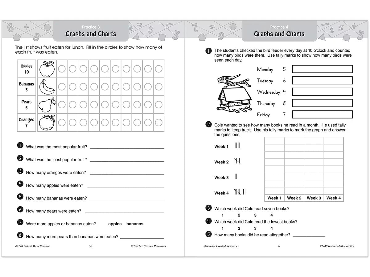 Instant Math Practice Workbook - Gr. 1 - US 6555
