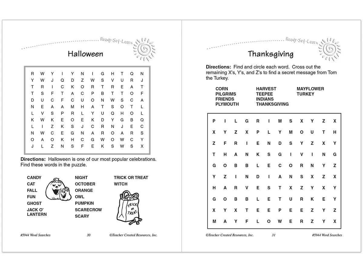 Word Searches Workbook - Gr. 2 - US 1454