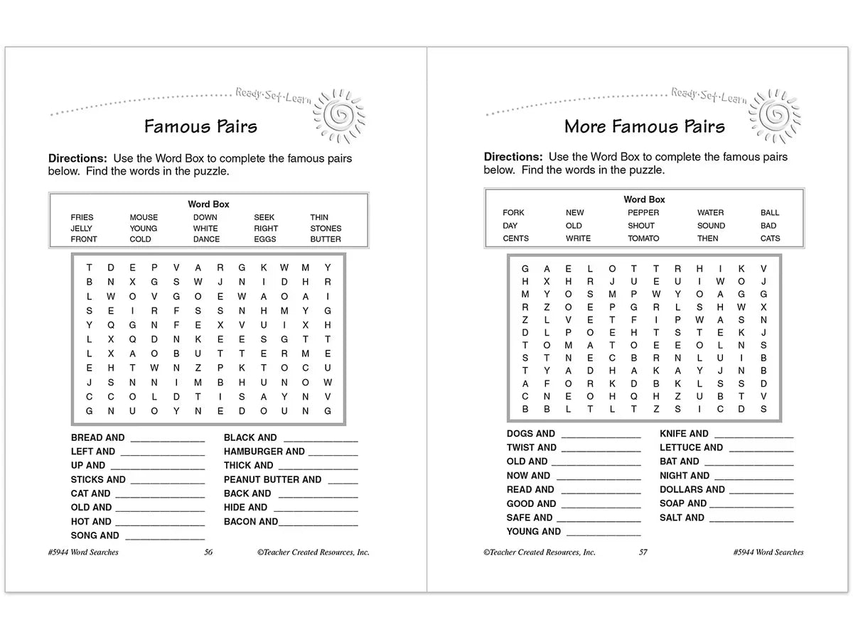 Word Searches Workbook - Gr. 2 - US 1454