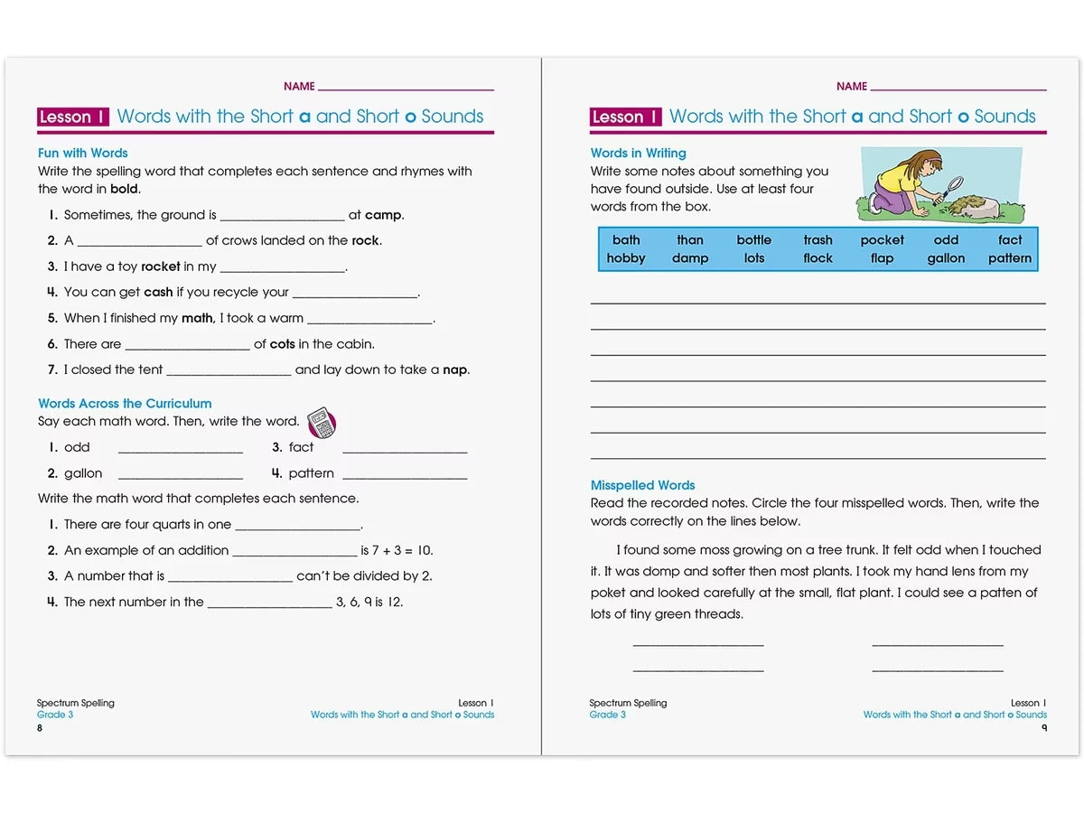 Spectrum® Spelling Workbook - Gr. 3 - US 3372
