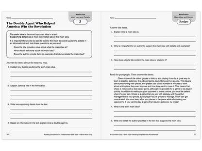 Reading Comprehension Fundamentals Workbook - Gr. 5 - US 9894