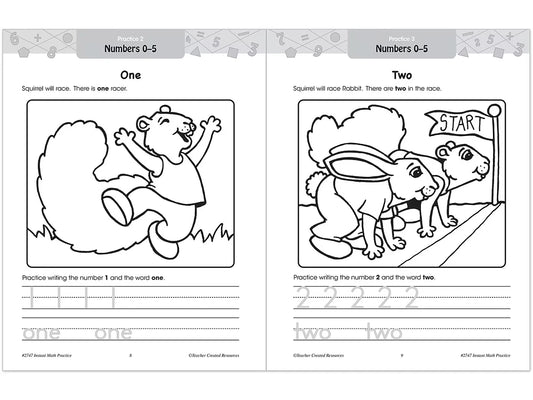 Instant Math Practice Workbook - Kindergarten - US 9561