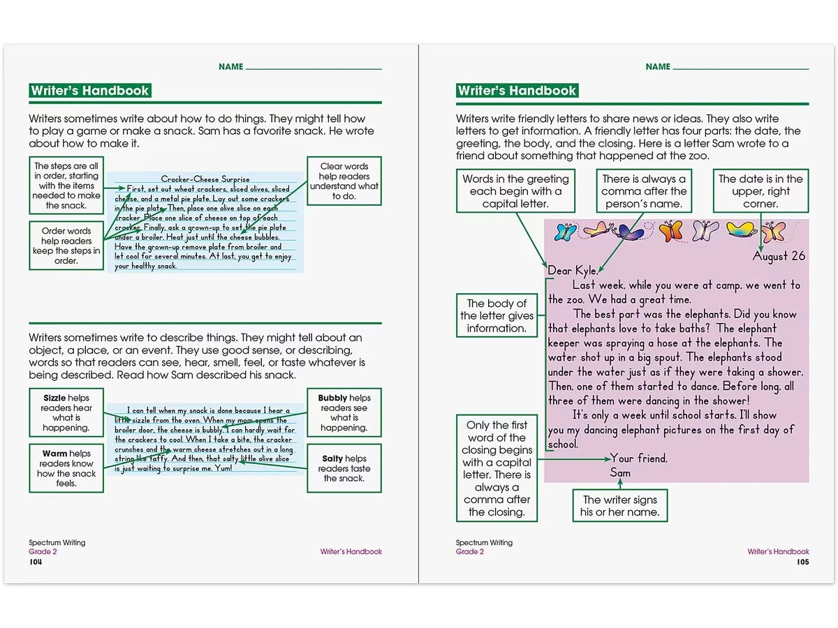 Spectrum® Writing Workbook - Gr. 2 - US 3745