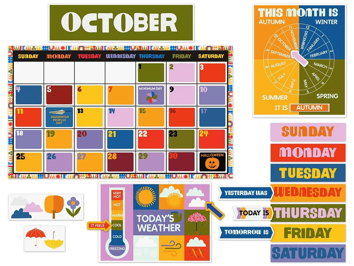 Lisa Congdon Calendar Bulletin Board Set - US 4259