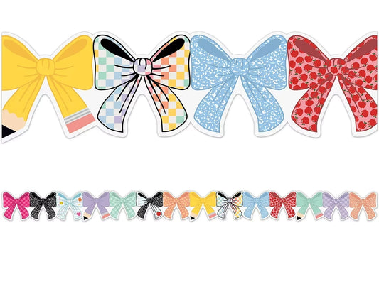 Cool for School Bows Border - US 3423