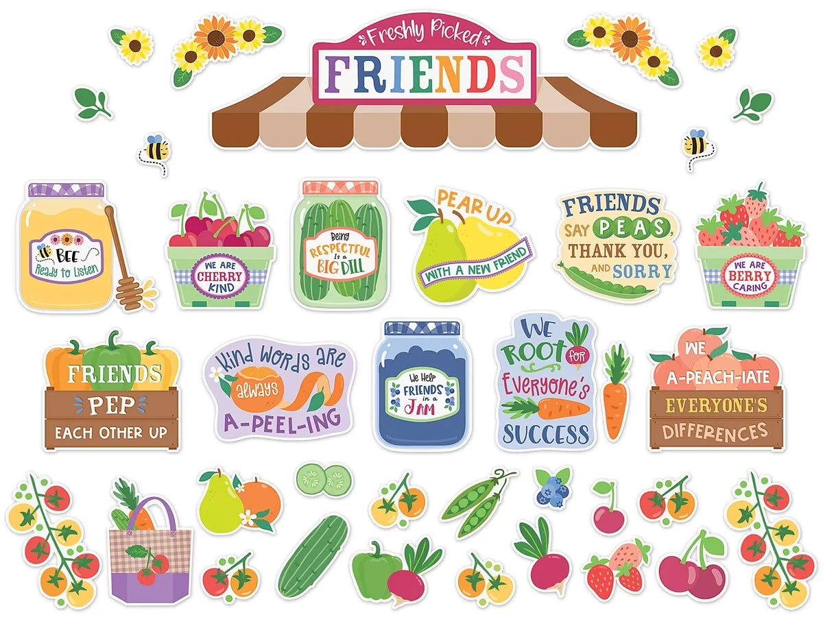 Farmers Market Freshly Picked Bulletin Board Set - US 1276