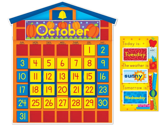 Schoolhouse Calendar Bulletin Board Set - US 1194
