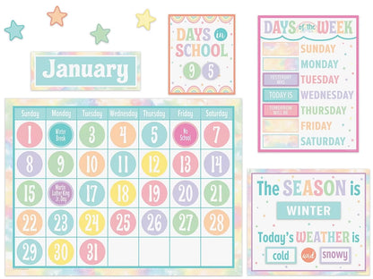 Pastel Pop Calendar Bulletin Board Set - US 5564