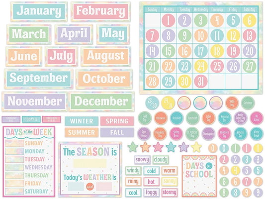 Pastel Pop Calendar Bulletin Board Set - US 5564