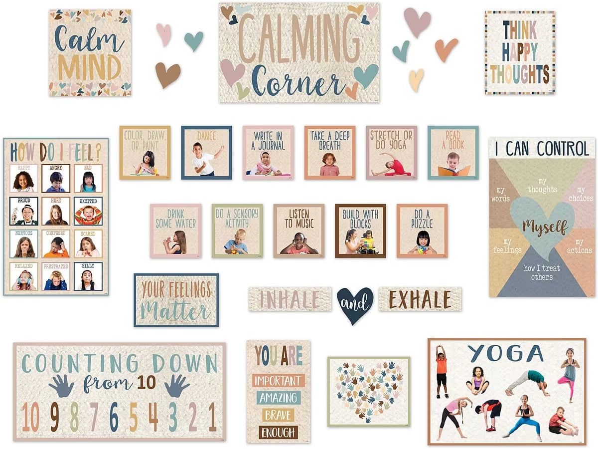 Everyone Is Welcome Calming Corner Bulletin Board Set - US 8817