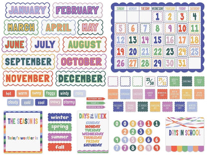 Color Crush Calendar Bulletin Board Set - US 5538