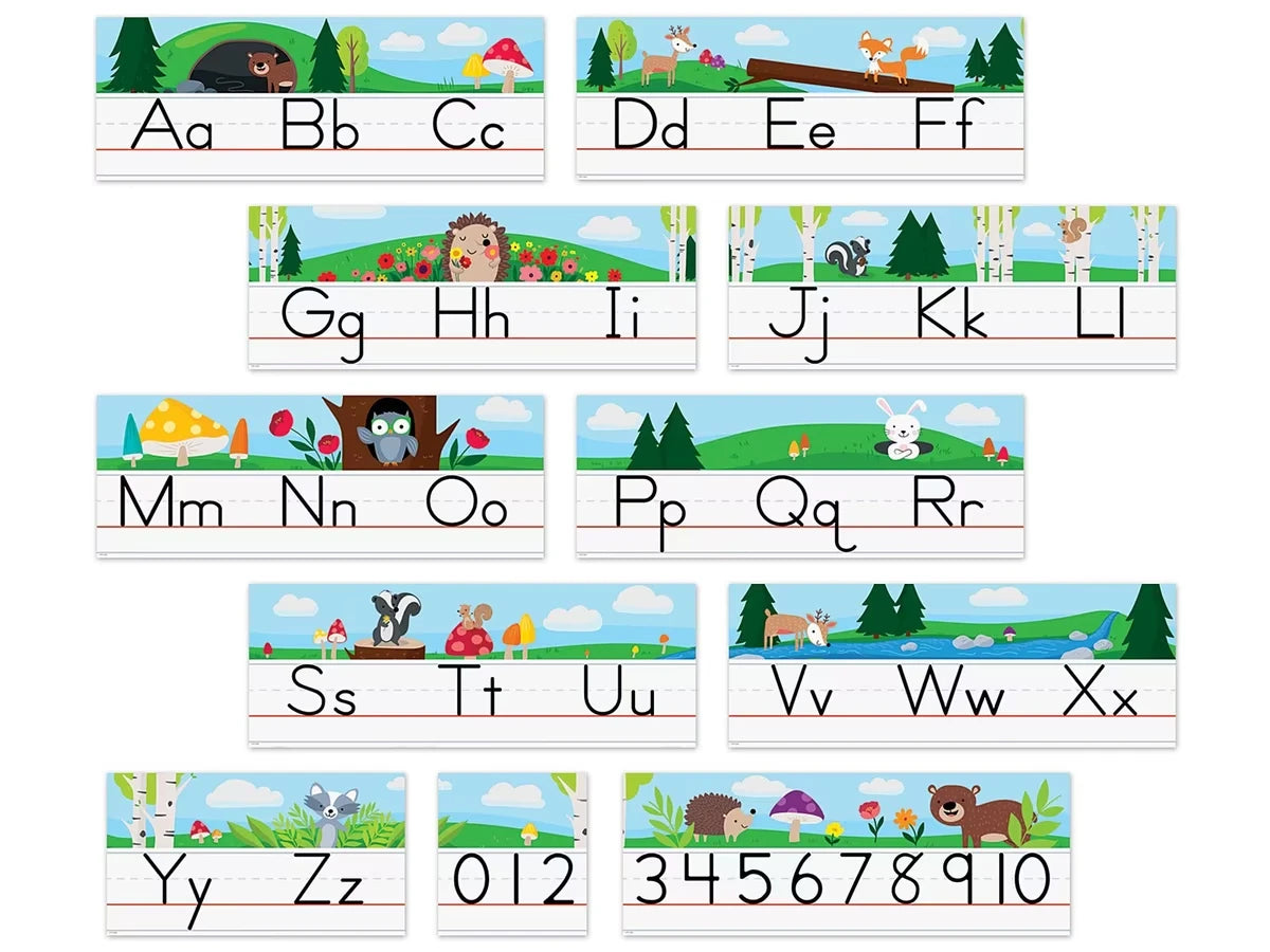Woodland Friends Traditional Manuscript Bulletin Board Set - US 7327