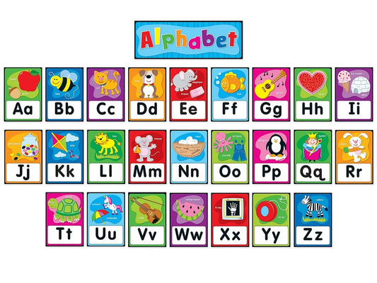 Alphabet Card Self-Adhesive Bulletin Board Set - US 1588