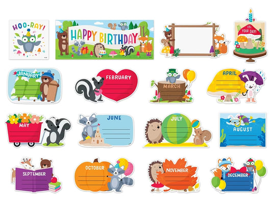 Woodland Friends Birthday Bulletin Board Set - US 1060