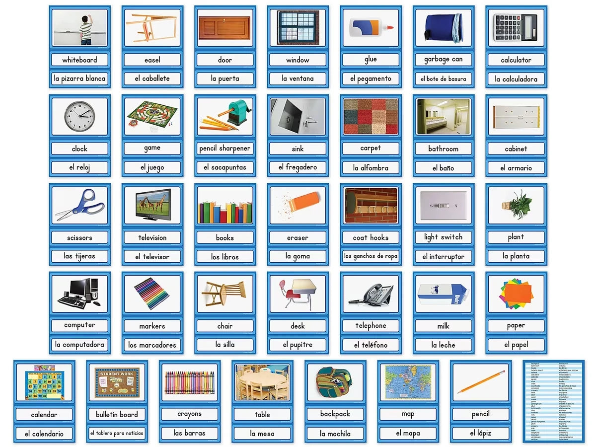 Spanish and English Classroom Labels - US 7078
