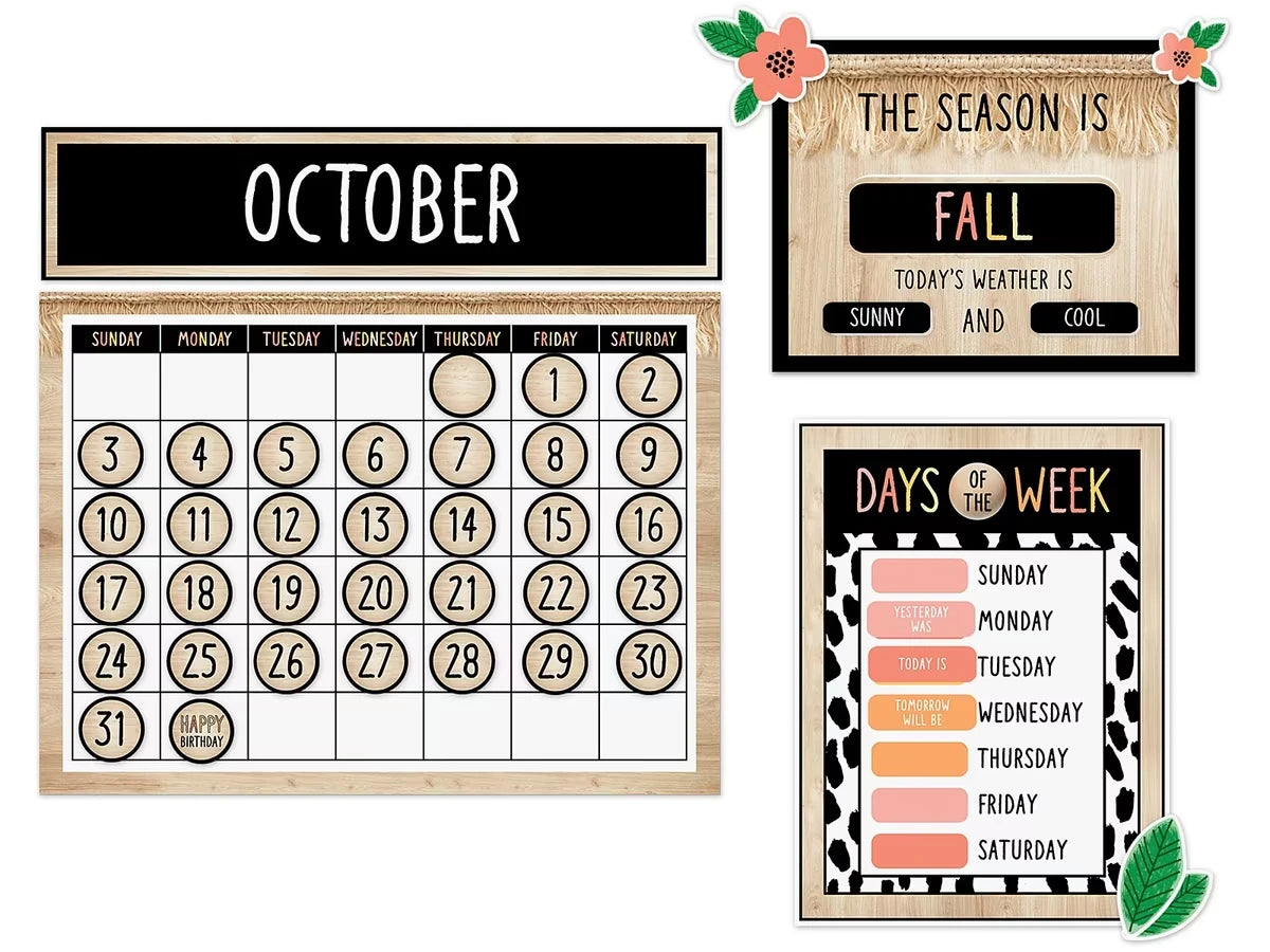 Simply Safari Calendar Bulletin Board Set - US 4701