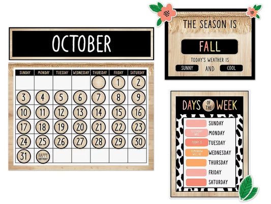 Simply Safari Calendar Bulletin Board Set - US 4701