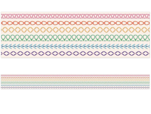 Crafty and Cool Rainbow Stitched Border - US 9725