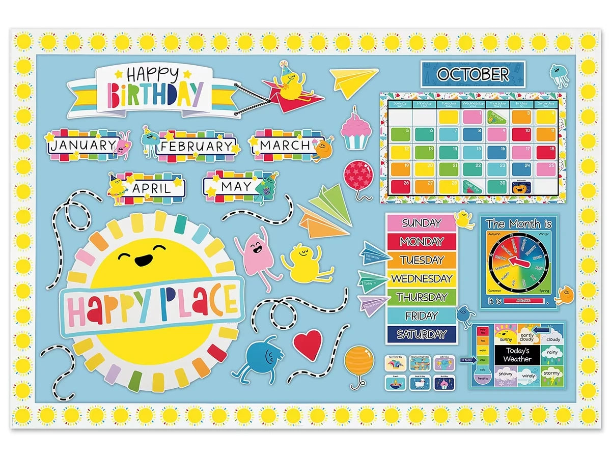 Happy Place Calendar Bulletin Board Set - US 5086