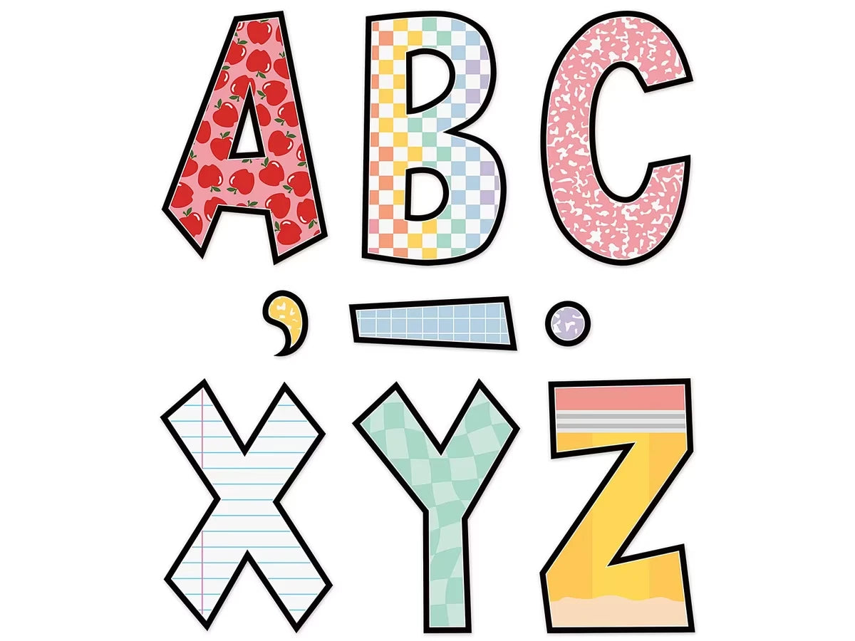 Cool for School 7" Punch-Out Letters - US 2457