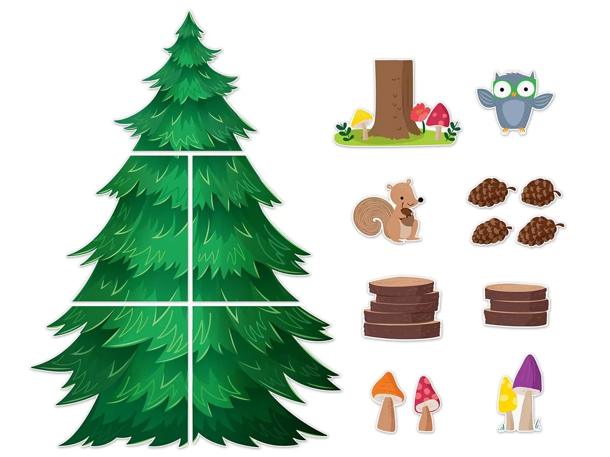 Woodland Friends Pine Tree Bulletin Board Set - US 4278