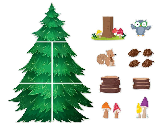 Woodland Friends Pine Tree Bulletin Board Set - US 4278