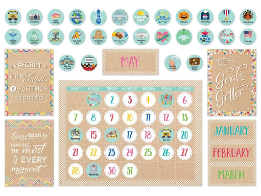 Krafty Pop! Calendar Bulletin Board Set - US 2399